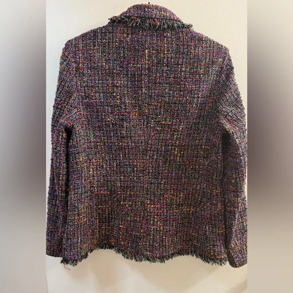 ✨ PURE Collection Multi Tweed Gold Lurex Blazer UK14 US8/10 ✨ - Picture 14 of 14